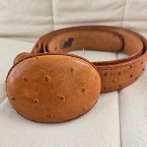 Rodeo Rider size 38 ostrich leather imitation belt Mexico made